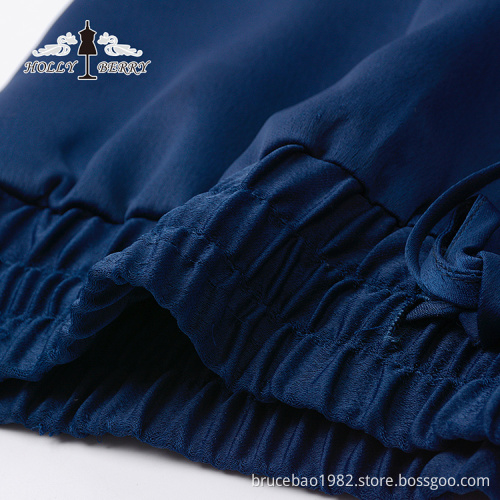 Casual Lightweight Blue Women Loose Wide Leg Pants